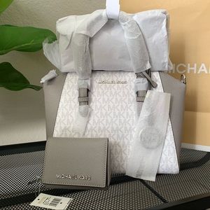 Michael Kors Handbag and Wallet Bundle Gray